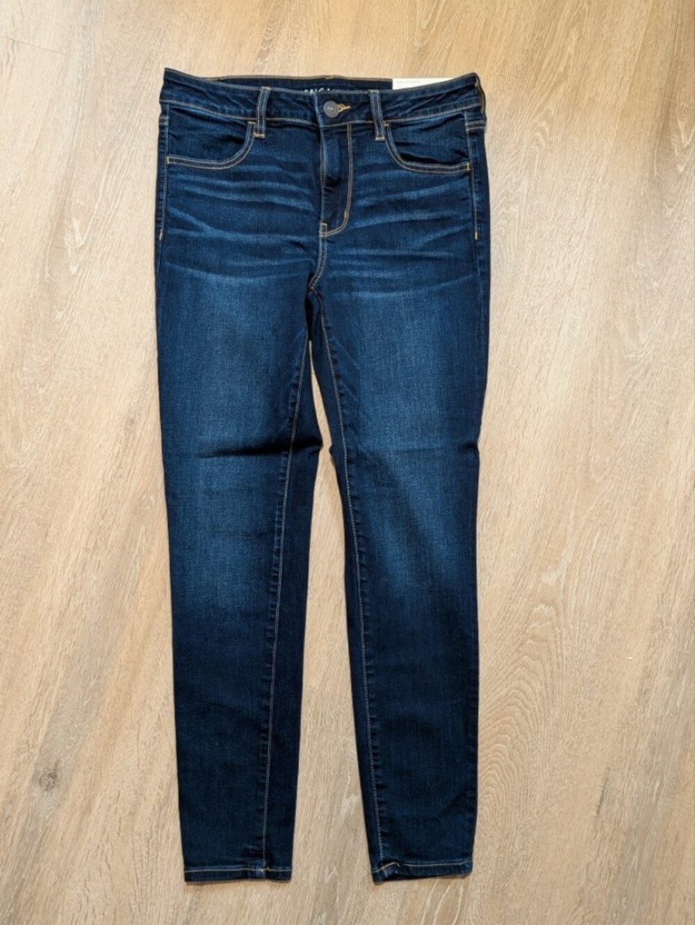 American Eagle Dark Blue Stretch Skinny Jegging Jeans 12 NWT